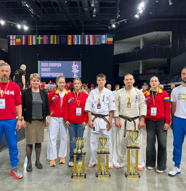 Trei medalii europene pentru karateka de la CSU